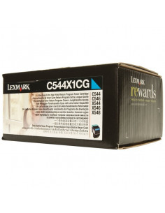 C544X1CG - Toner Cyan original Lexmark - 4000 pages 