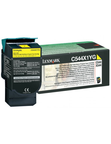C544X1YG - Toner Jaune original Lexmark - 4000 pages 