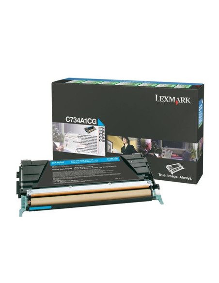 C734A1CG - Toner Cyan original Lexmark - 6000 pages 