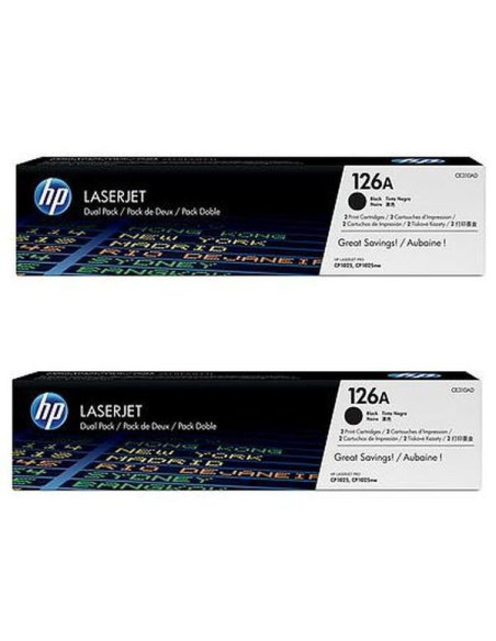 HP 126A Dual Pack - CE310AD - Toner HP - 2 x noir - 1200 pages 
