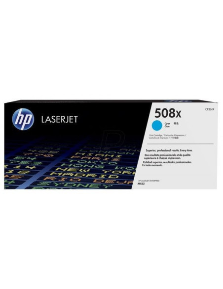 HP 508X  - CF361X  - Toner HP original cyan  - 9500 pages 