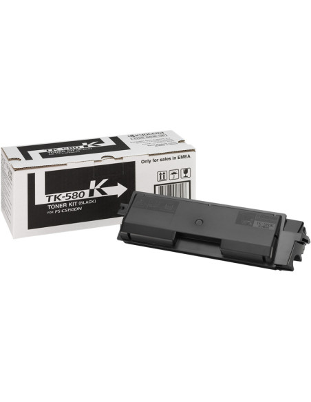 TK-580k - Toner original KYOCERA 1T02BX0EU156 noir 3 500 pages 