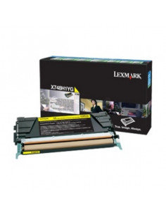 X748H3YG - Toner Jaune original Lexmark - 10000 pages 