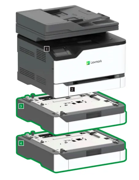 LOCATION LEXMARK XC2326 IMPRIMANTE A4 COULEUR MULTIFONCTIONS SUR 5 ANS