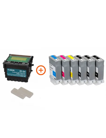Tête d'impression PF-04 + pack 6 cartouches PFI-107 Canon