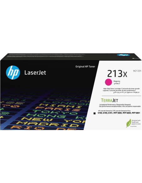 Toner HP original W2133X Magenta 213X - 6000 pages - Grande capacité 