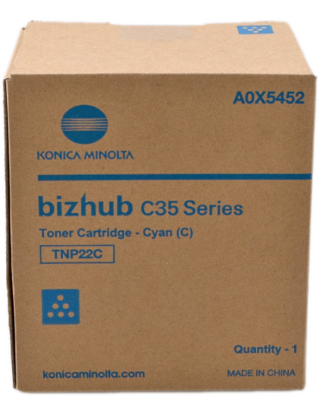 Toner KONICA Minolta original A0X5452 TNP22C Cyan - 6000 pages 