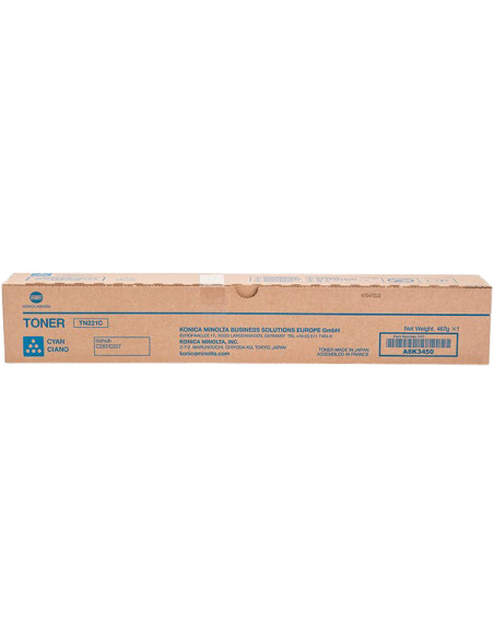 Toner KONICA Minolta original A8K3450 TN-221C Cyan - 21000 pages 
