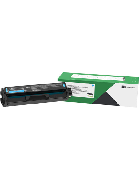 Toner LEXMARK original 20N20C0 Cyan pour CS/CX331/431 - 1500 pages 