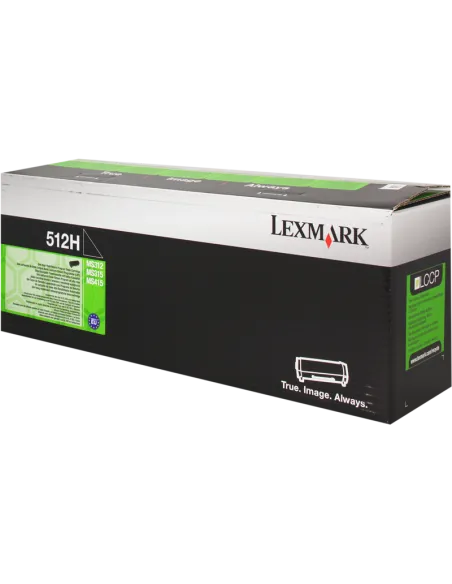 Toner LEXMARK original 512H 51F2H00 Noir - 5000 pages et retour gratuit 