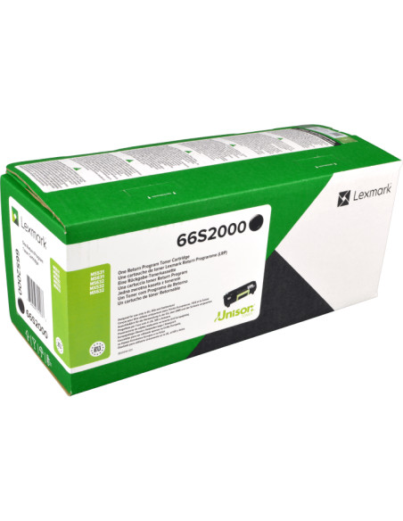 Toner LEXMARK original 66S2000 Noir - 5000 pages en impression 