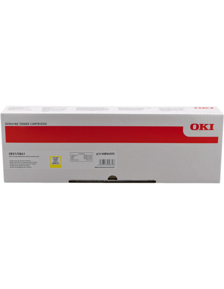 original Toner OKI Jaune 44844505 C831/841 - 10000 pages à prix réduit 