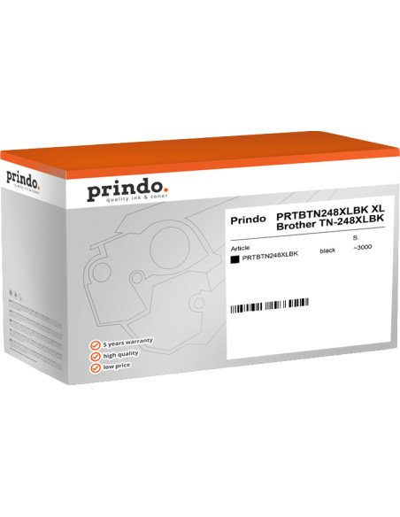 Toner BROTHER Compatible TN248XLBK Noir 3000 pages Prindo Classic XL 