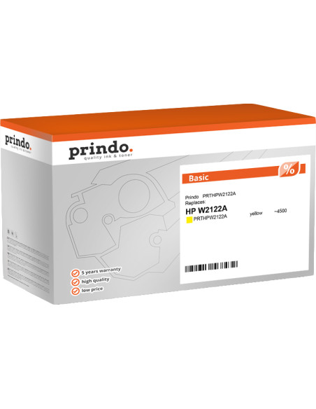 Toner Jaune Compatible HP 212A Prindo Basic 4500 - W2122A 