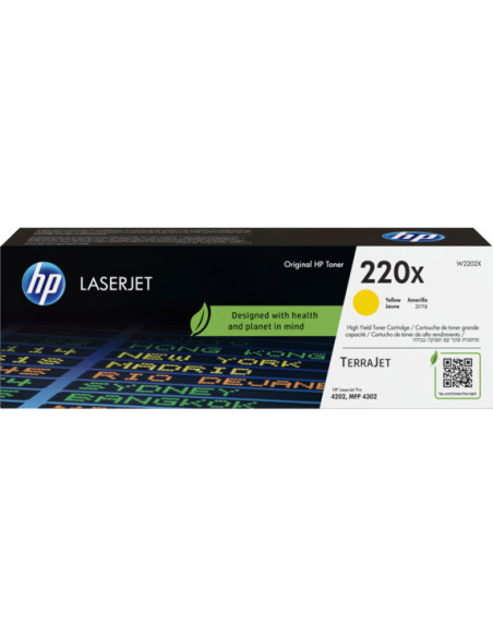 Toner Jaune Compatible HP 220X Prindo Classic XL - W2202X - 5500 Pages 