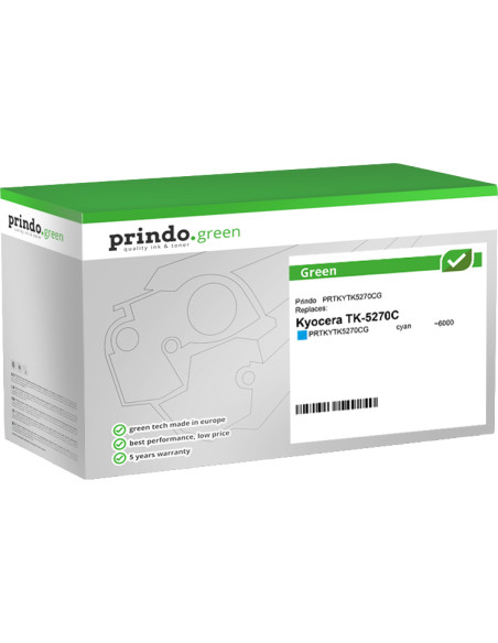 Toner KYOCERA Compatible TK5270CG Cyan 6000 pages Prindo Green 