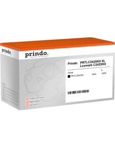 Toner Compatible Lexmark C242XK0 Prindo Classic XL Noir 6000 Pages 