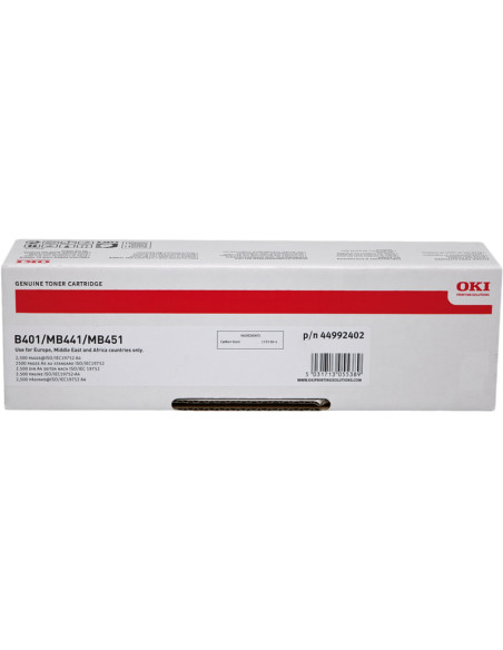 Toner OKI Compatible Noir 2500 Pages - Référence 44992402 Prindo Classic 