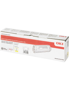 Toner OKI Compatible Jaune 10000 pages - Référence 46861305 
