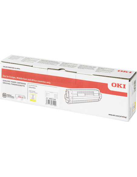 Toner OKI Compatible Jaune 10000 pages - Référence 46861305 