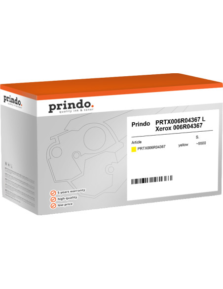 Toner Jaune Compatible Xerox 006R04367 pour 5500 Prindo Classic L 