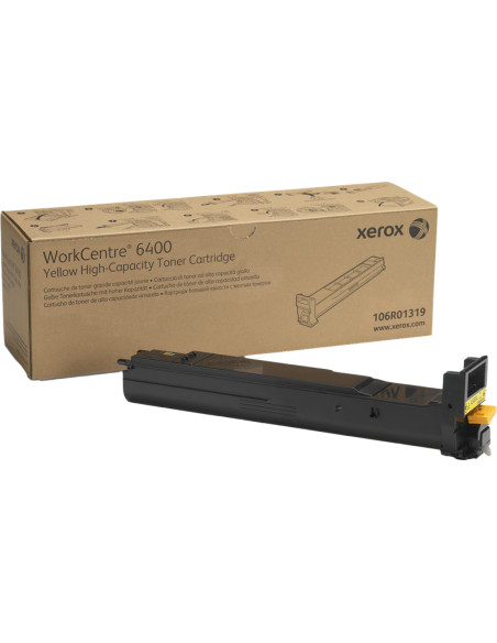 Toner XEROX original 106R01319 Jaune Haute capacité pour WorkCentre 6400 