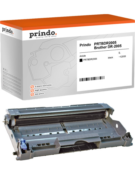 Prindo Tambour d'image Noir DR2005 pour Brother DR-2005 12000 pages 