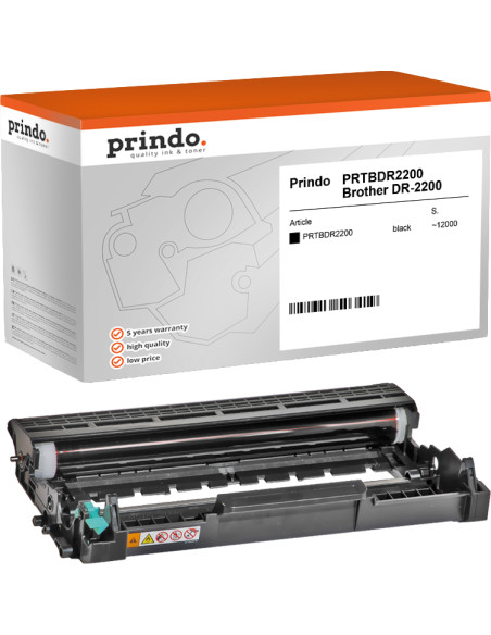 Tambour d'image Noir Prindo DR2200 compatible Brother DR-2200 