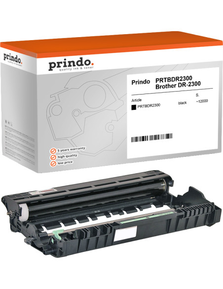 Tambour d'image Prindo DR2300 Noir compatible Brother DR-2300 