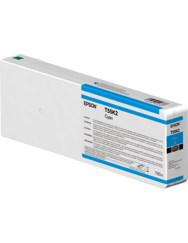 C13T55K200 - Cartouche d'encre originale Epson T55K2 Cyan 700 ml - UltraChrome HDX/HD