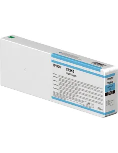 C13T55K500 - Cartouche d'encre originale Epson T55K5 Cyan clair 700 ml - UltraChrome HDX/HD