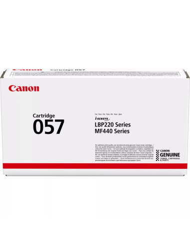 3009C002 - Toner original Canon 057 Noir - i-SENSYS LBP220, LBP230, MF440 et MF450 - 3 100 pages