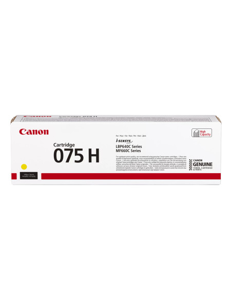 6366C002 - Toner original Canon 075H Jaune - LBP646Cdw, LBP647Cdw, MF662Cdw, MF663Cdw, MF665Cdw - 2 500 pages