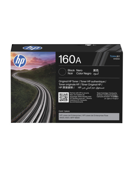 W1600A - Toner original HP 160A Noir - LaserJet Enterprise 6500, 6501 et MFP 6600 - 10 500 pages