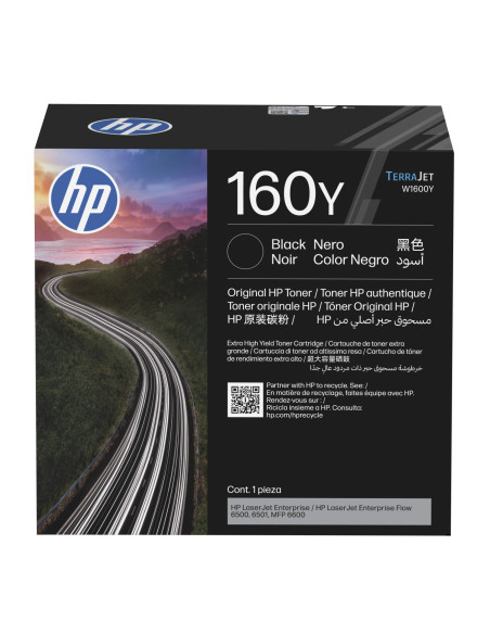 W1600Y - Toner original HP 160Y Noir - LaserJet Enterprise 6500, 6501 et MFP 6600 - 38 000 pages