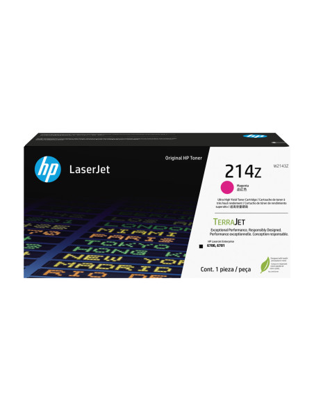 W2143Z - Toner original HP 214Z Magenta - Color LaserJet Enterprise 6700 et 6701 - 26 000 pages