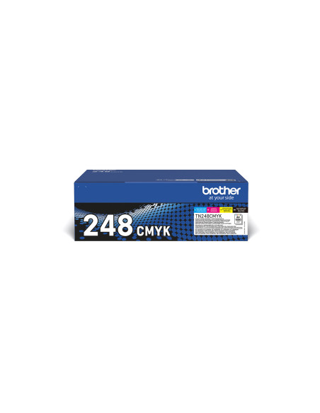 TN-248VAL - Pack de 4 toners originaux Brother TN-248VAL Noir, cyan, magenta et jaune - 1 000 pages