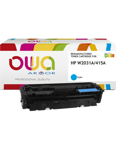 Pack 4 toners OWA Armor compatibles HP 415A pour Color LaserJet Pro M454 et MFP M479