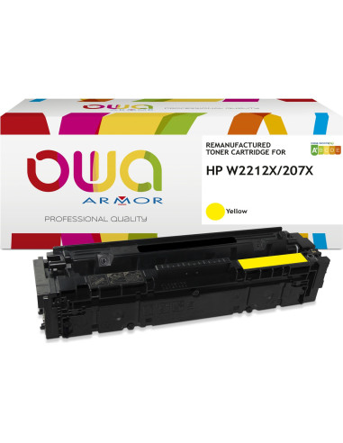 Pack 4 toners OWA Armor compatibles HP 207X haute capacité pour Color LaserJet Pro M255 et MFP M282, M283
