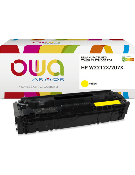 Pack 4 toners OWA Armor compatibles HP 207X haute capacité pour Color LaserJet Pro M255 et MFP M282, M283