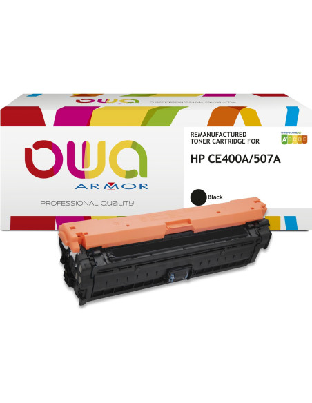 Pack 4 toners OWA Armor compatibles HP 650A pour Color LaserJet CP5525 et Enterprise M750