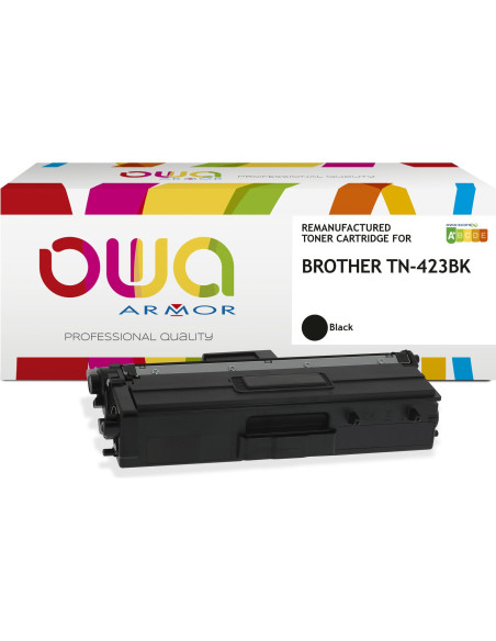Pack 4 toners OWA Armor compatibles Brother TN-423 haute capacité pour HL-L8260, HL-L8360, DCP-L8410, MFC-L8690 et MFC-L8900