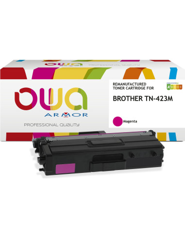 Pack 4 toners OWA Armor compatibles Brother TN-423 haute capacité pour HL-L8260, HL-L8360, DCP-L8410, MFC-L8690 et MFC-L8900