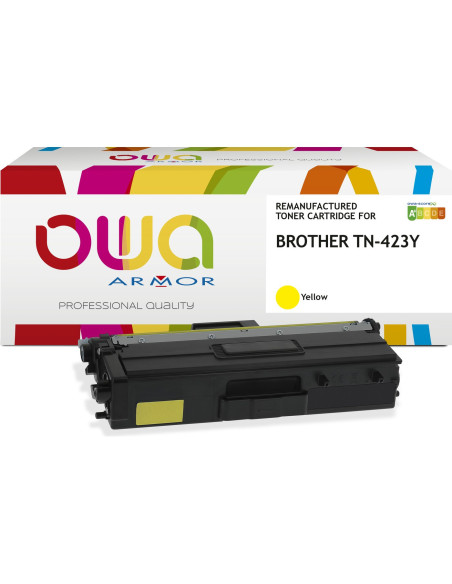 Pack 4 toners OWA Armor compatibles Brother TN-423 haute capacité pour HL-L8260, HL-L8360, DCP-L8410, MFC-L8690 et MFC-L8900
