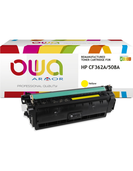 Pack 4 toners OWA Armor compatibles HP 508A pour Color LaserJet Enterprise M552, M553 et MFP M577