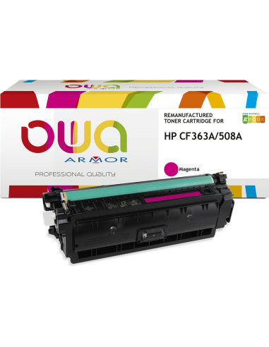 Pack 4 toners OWA Armor compatibles HP 508A pour Color LaserJet Enterprise M552, M553 et MFP M577