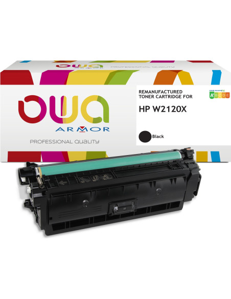 Pack 4 toners OWA Armor compatibles HP 212X haute capacité pour Color LaserJet Enterprise M554, M555 et MFP M578