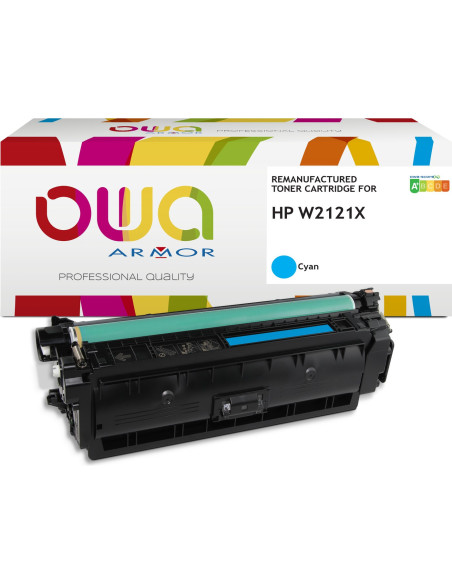 Pack 4 toners OWA Armor compatibles HP 212X haute capacité pour Color LaserJet Enterprise M554, M555 et MFP M578