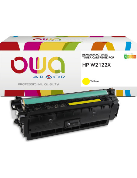 Pack 4 toners OWA Armor compatibles HP 212X haute capacité pour Color LaserJet Enterprise M554, M555 et MFP M578