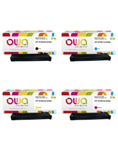 Pack 4 toners OWA Armor compatibles HP 658A pour Color LaserJet Enterprise M751